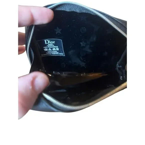 New DIOR Novelty‎ Motif Black Gold Lipstick Cosmetic Pouch New! Collectors - Picture 3 of 5